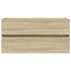 vaskeskab 90x38,5x45 cm konstrueret træ sonoma-eg