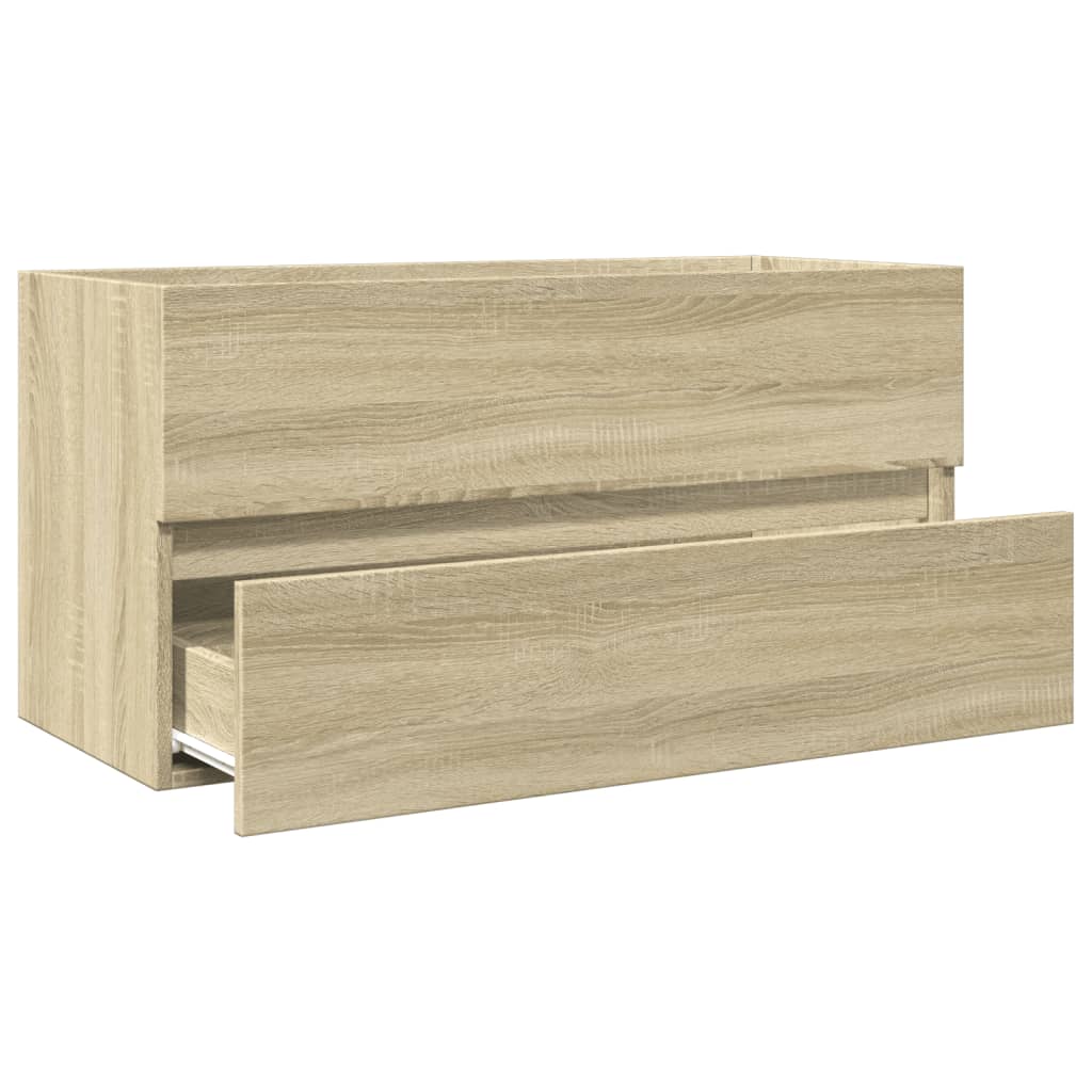 vaskeskab 90x38,5x45 cm konstrueret træ sonoma-eg