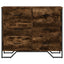 kommode 91x35,5x74,5 cm konstrueret træ røget egetræsfarve