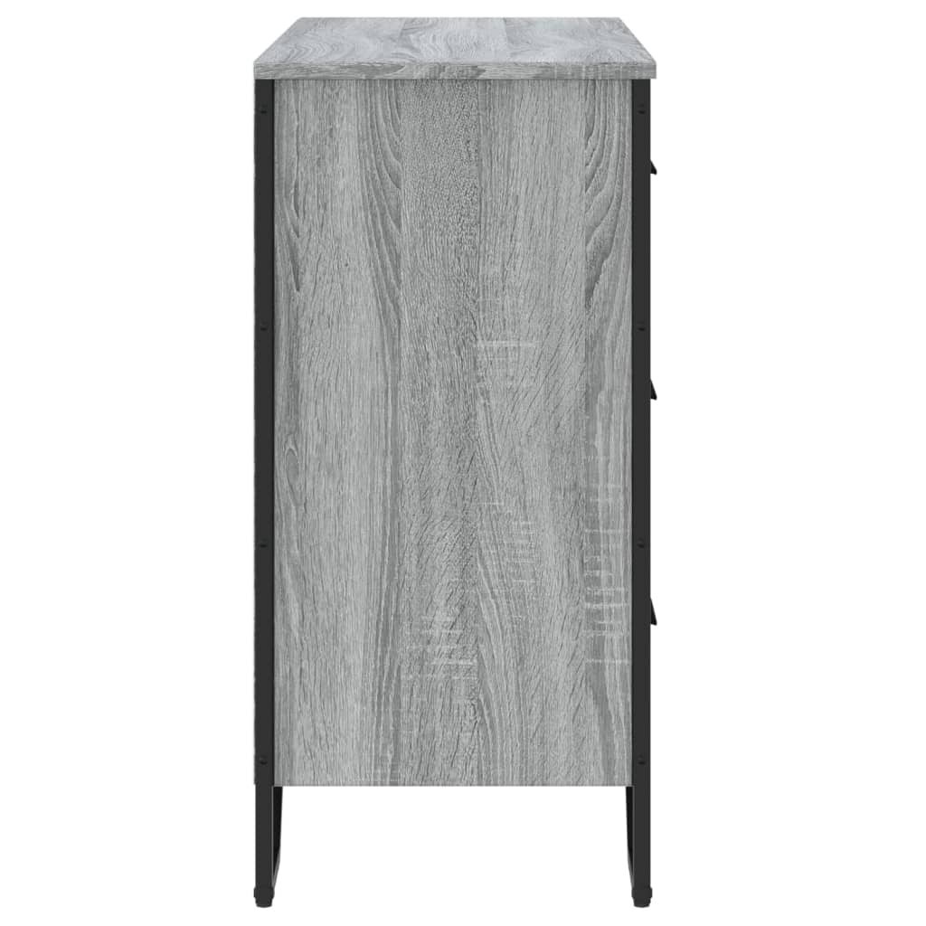 kommode 91x35,5x74,5 cm konstrueret træ sonoma-eg