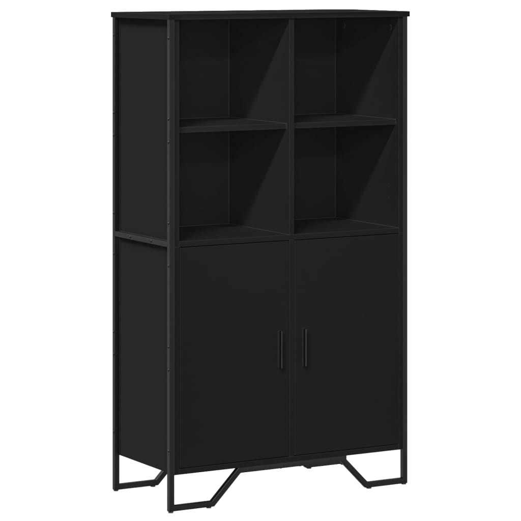 skab 79,5x35,5x137,5 cm konstrueret træ sort