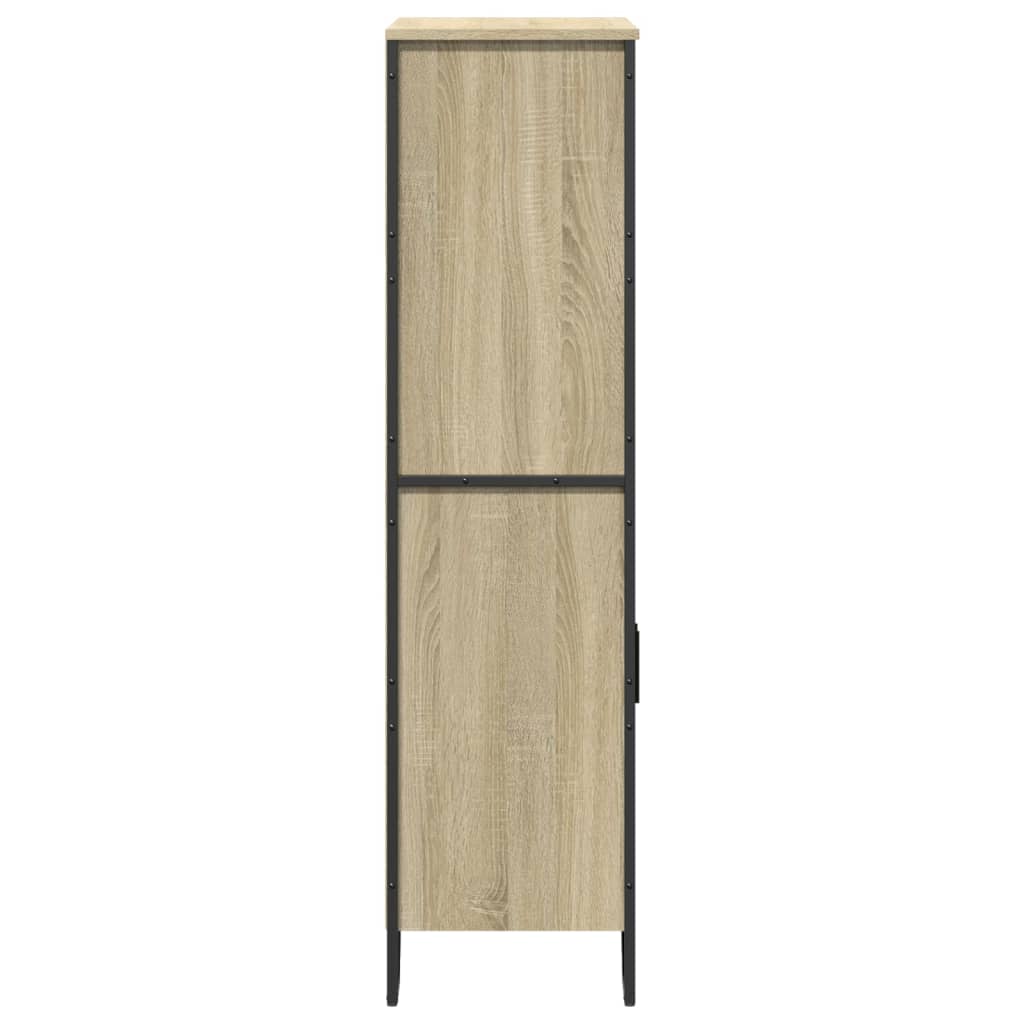 skab 79,5x35,5x137,5 cm konstrueret træ sonoma-eg
