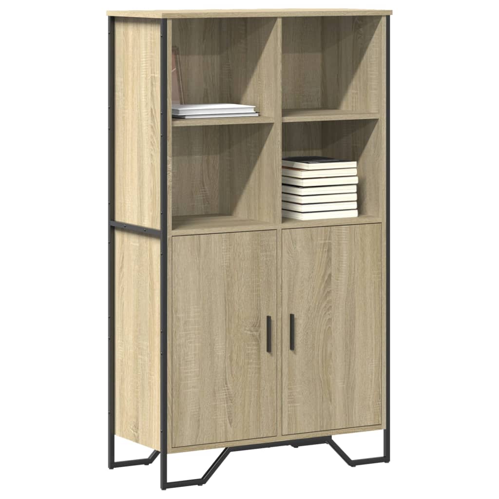 skab 79,5x35,5x137,5 cm konstrueret træ sonoma-eg