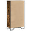 skab 79,5x35,5x137,5 cm konstrueret træ røget egetræsfarve