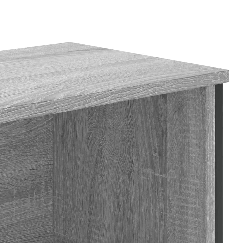 bogreol 80x31x169 cm konstrueret træ grå sonoma-eg