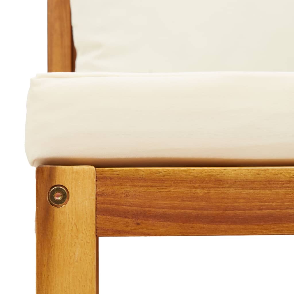 havesofasæt med 5 dele og hynder i træ akacie og reb