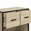 sengeskab sonoma-eg 60x31x60 cm konstrueret træ og metal