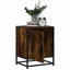 sengeborde 2 stk. 40x31x50cm konstrueret træ metal røget egetræ