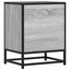 sengebord 40x31x50 cm konstrueret træ og metal grå sonoma-eg