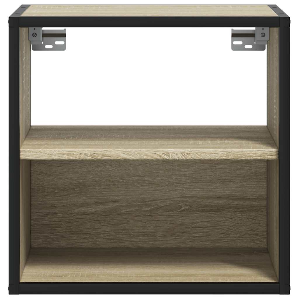 væghængt sengebord 40x31x39,5 cm sonoma-eg