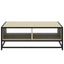 sofabord 80x80x30 cm konstrueret træ og metal sonoma-eg