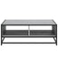 sofabord 80x80x30 cm konstrueret træ og metal grå sonoma-eg