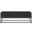 sofabord 100x50x35 cm massivt konstrueret træ og metal sort