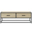 sofabord 100x50x35 cm konstrueret træ og metal sonoma-eg