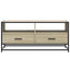 sofabord 100x50x45 cm konstrueret træ og metal sonoma-eg