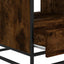sofabord 100x50x45 cm konstrueret træ og metal røget egetræ