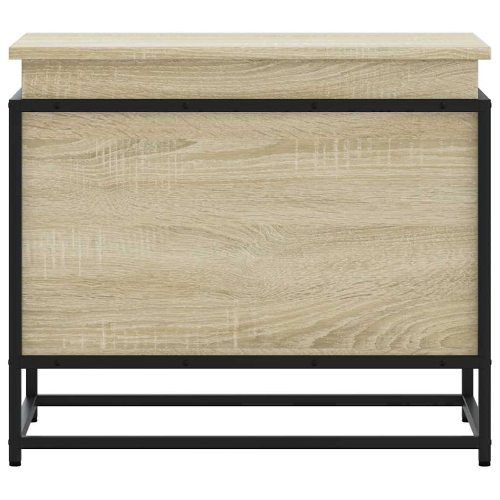 opbevaringsboks med låg 60x40x51,5 cm konstrueret træ sonoma-eg