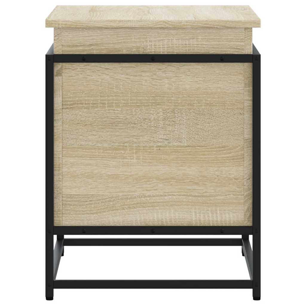 opbevaringsboks med låg 60x40x51,5 cm konstrueret træ sonoma-eg