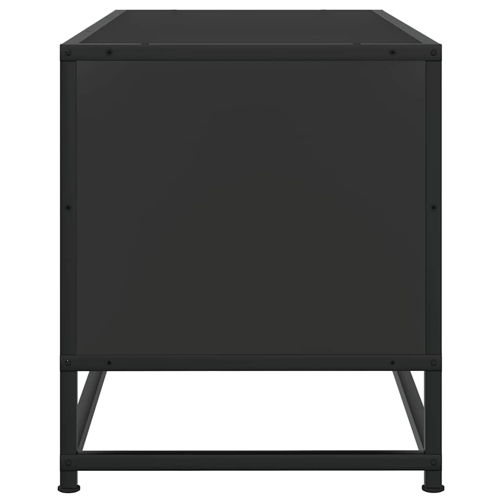 tv-bord 80x34,5x40 cm konstrueret træ og metal sort