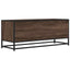 tv-bord 100x34,5x40 cm konstrueret træ metal brun egetræsfarve