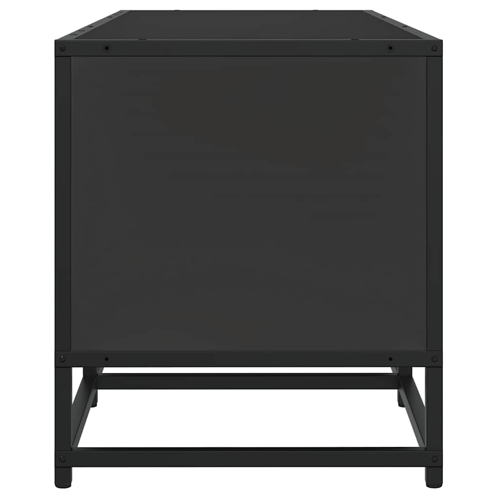 tv-bord 120x35x41 cm konstrueret træ og metal sort
