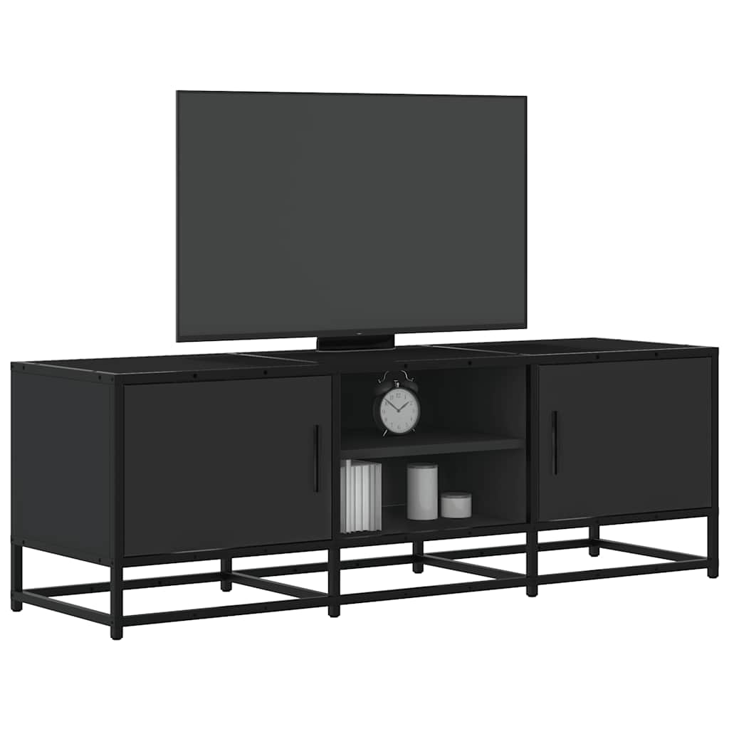 tv-bord 120x35x41 cm konstrueret træ og metal sort