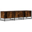tv-bord 150x35x41 cm konstrueret træ metal røget egetræsfarve