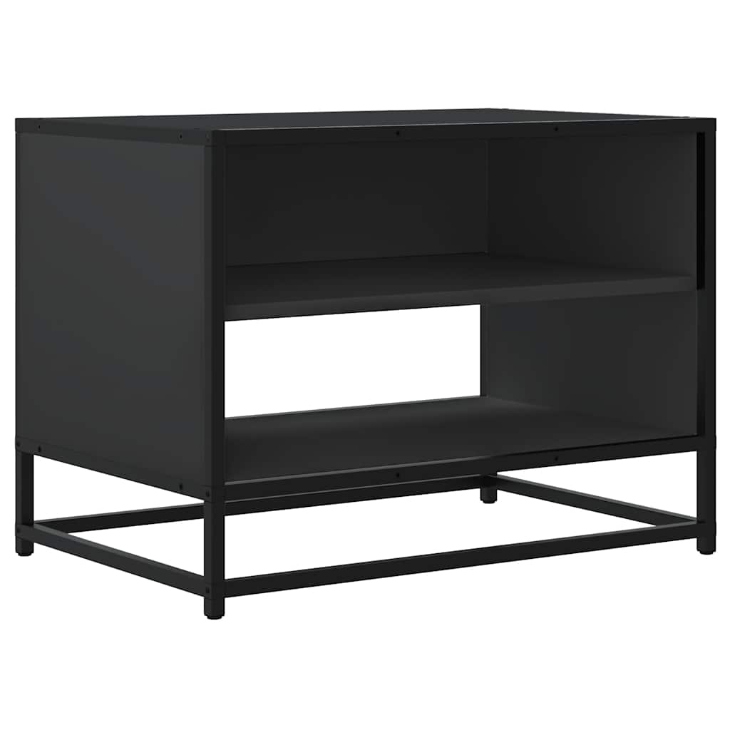 tv-bord 61x40x46 cm konstrueret træ og metal sort