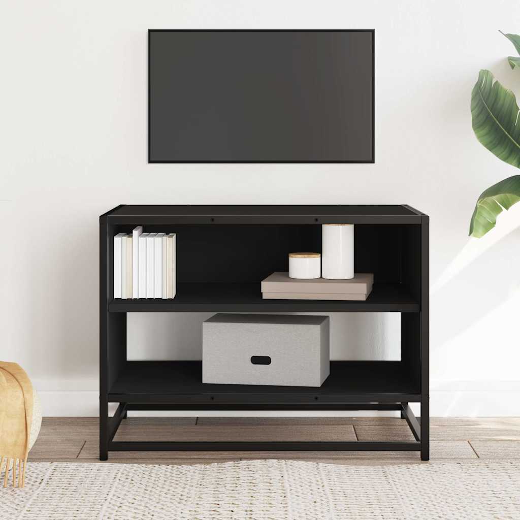 tv-bord 61x40x46 cm konstrueret træ og metal sort