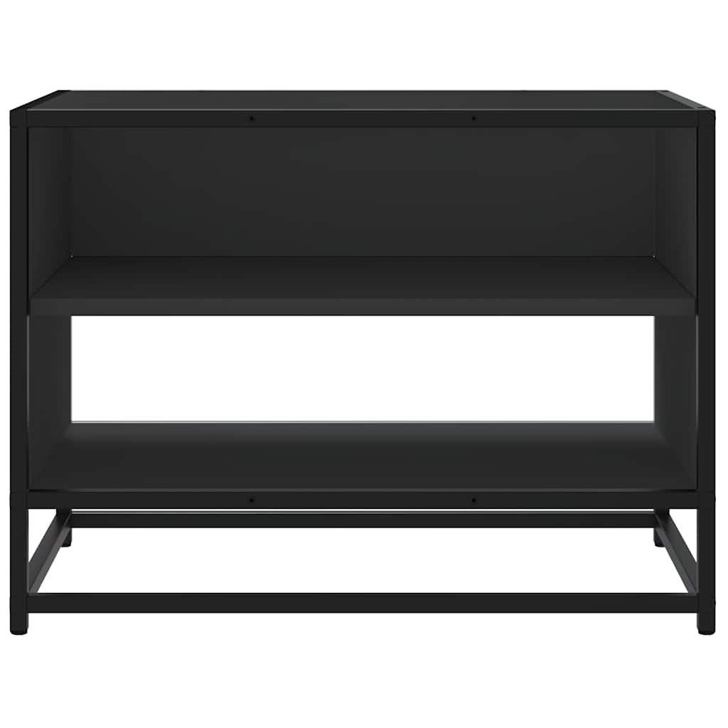tv-bord 61x40x46 cm konstrueret træ og metal sort