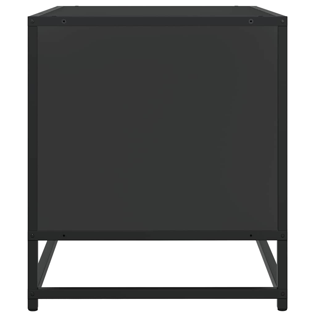tv-bord 61x40x46 cm konstrueret træ og metal sort