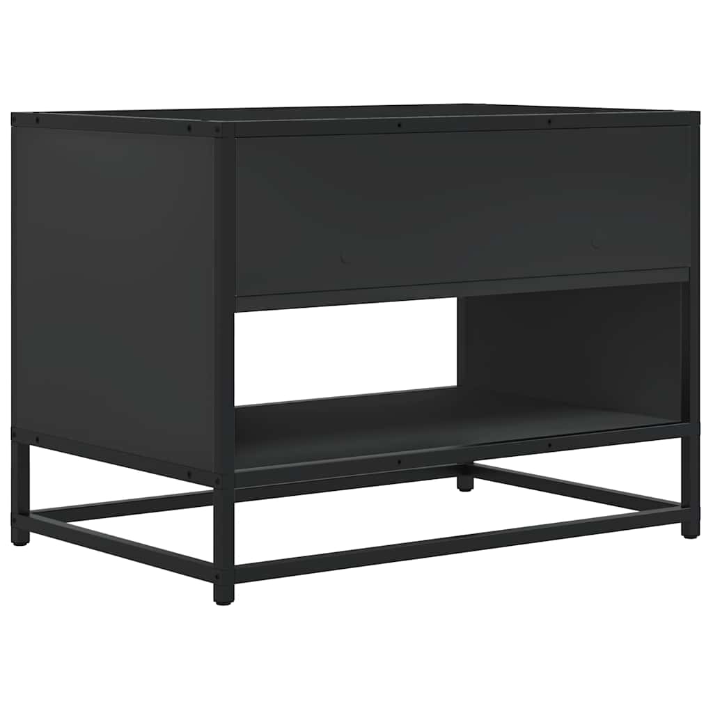 tv-bord 61x40x46 cm konstrueret træ og metal sort