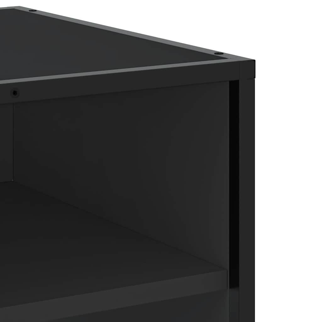 tv-bord 61x40x46 cm konstrueret træ og metal sort