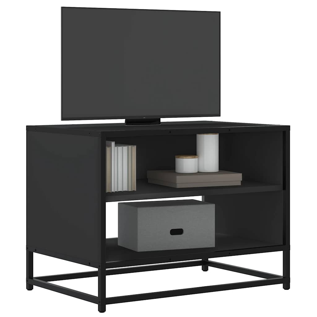 tv-bord 61x40x46 cm konstrueret træ og metal sort