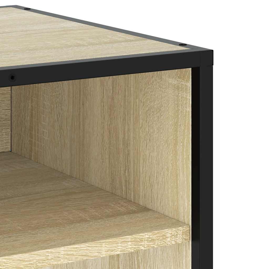tv-bord 61x40x46 cm konstrueret træ og metal sonoma-eg