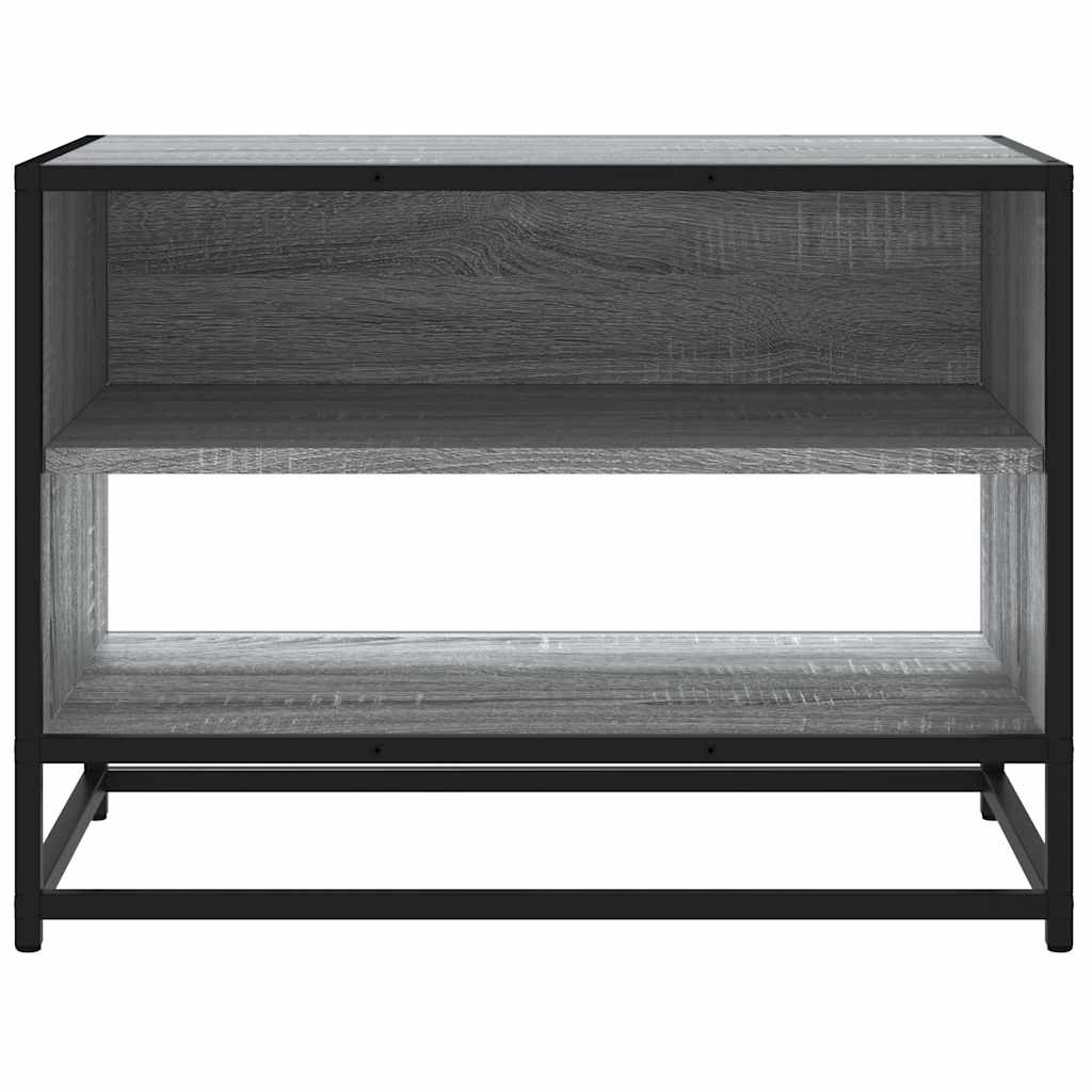 tv-bord 61x40x46 cm konstrueret træ og metal grå sonoma-eg