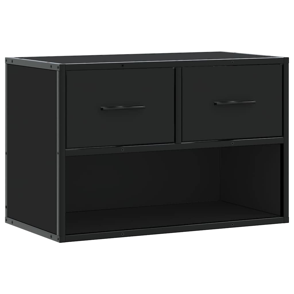 tv-bord 60x31x39,5 cm konstrueret træ og metal sort