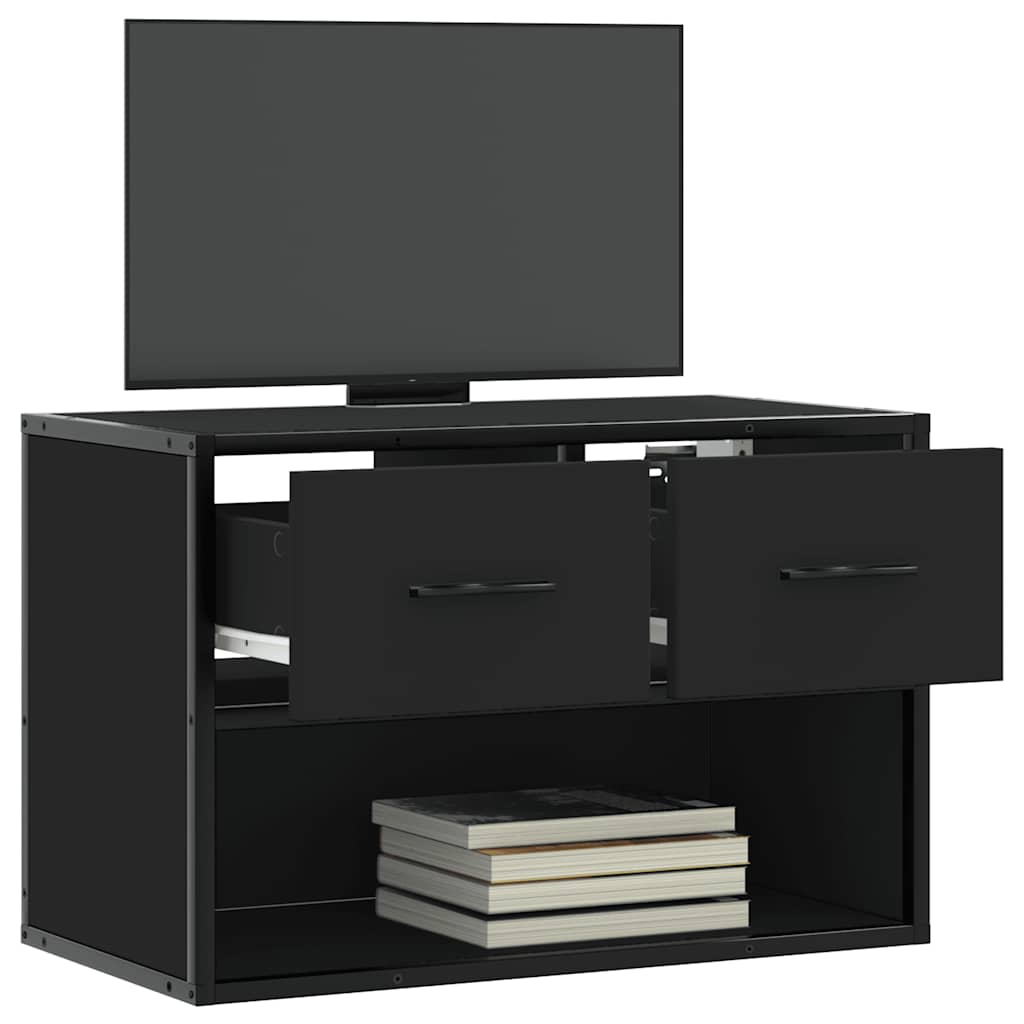 tv-bord 60x31x39,5 cm konstrueret træ og metal sort