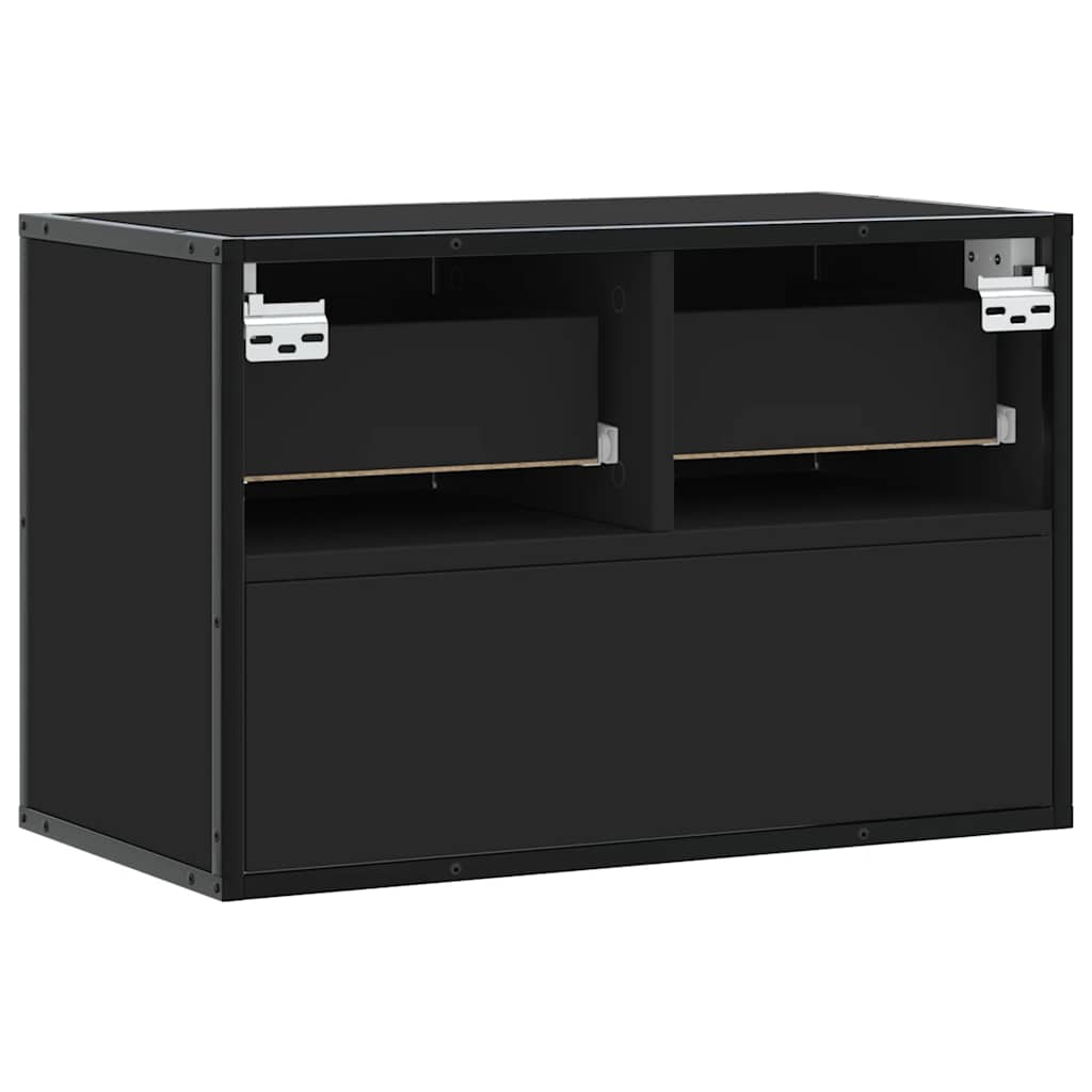 tv-bord 60x31x39,5 cm konstrueret træ og metal sort