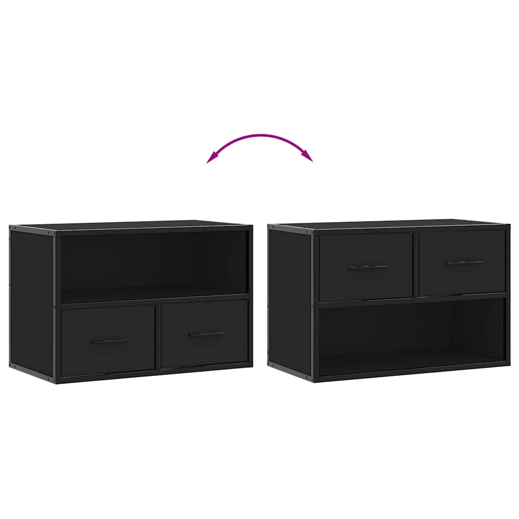 tv-bord 60x31x39,5 cm konstrueret træ og metal sort