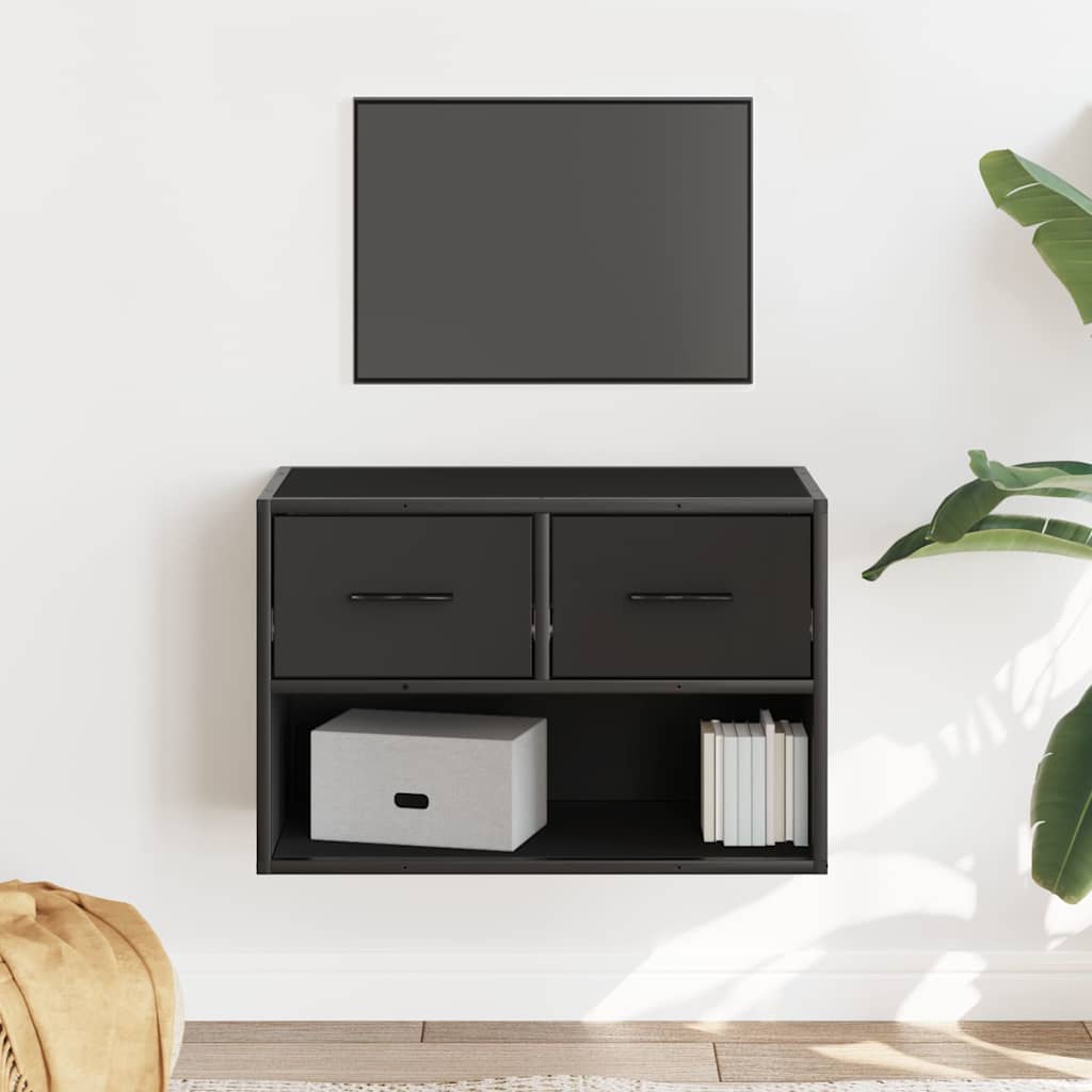 tv-bord 60x31x39,5 cm konstrueret træ og metal sort