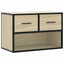 tv-bord 60x31x39,5 cm konstrueret træ og metal sonoma-eg