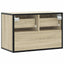tv-bord 60x31x39,5 cm konstrueret træ og metal sonoma-eg