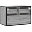 tv-bord 60x31x39,5 cm konstrueret træ og metal grå sonoma-eg