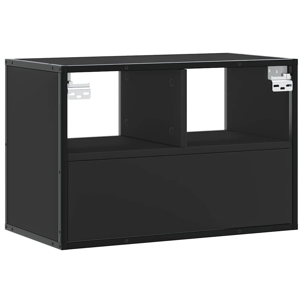 tv-bord 60x31x39,5 cm konstrueret træ og metal sort