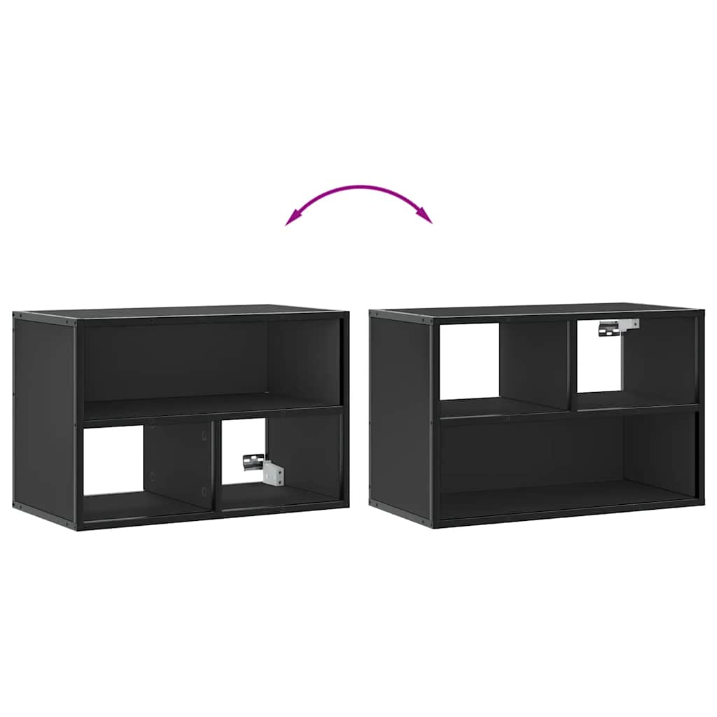 tv-bord 60x31x39,5 cm konstrueret træ og metal sort