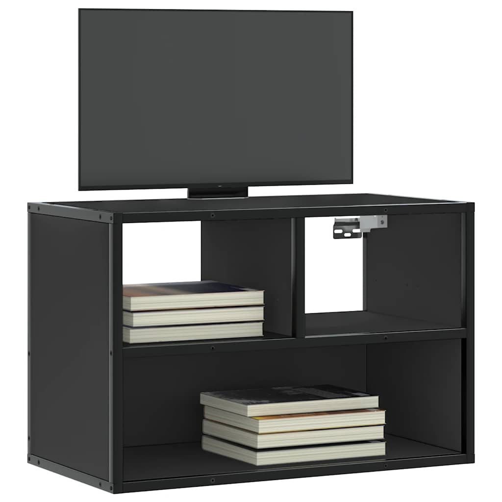 tv-bord 60x31x39,5 cm konstrueret træ og metal sort