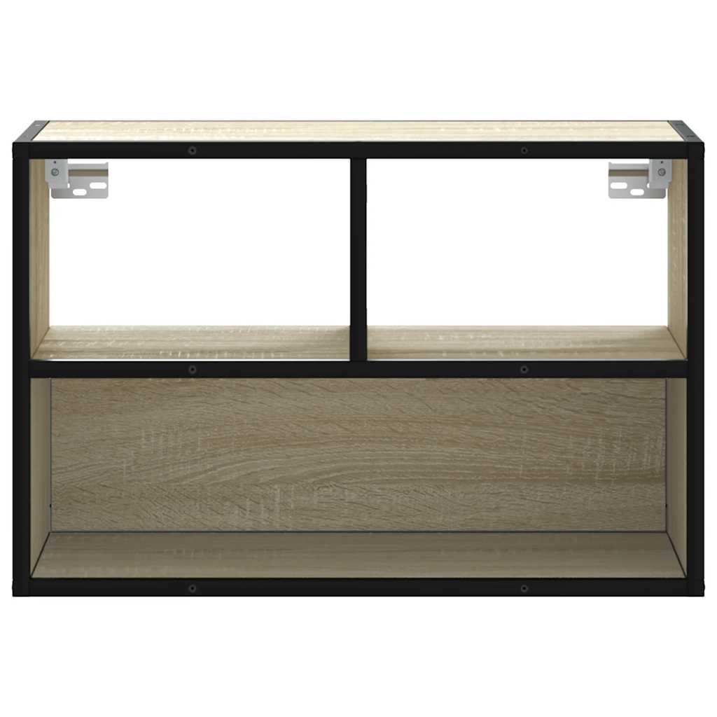 tv-bord 60x31x39,5 cm konstrueret træ og metal sonoma-eg