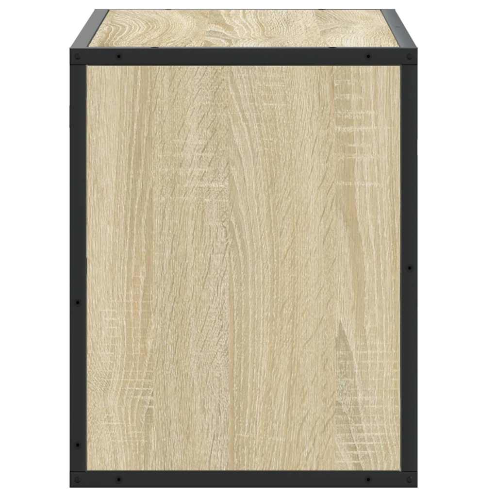 tv-bord 60x31x39,5 cm konstrueret træ og metal sonoma-eg