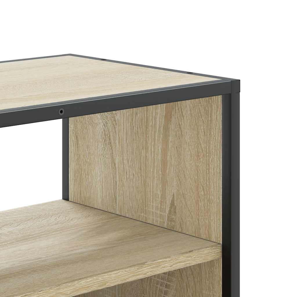 tv-bord 60x31x39,5 cm konstrueret træ og metal sonoma-eg